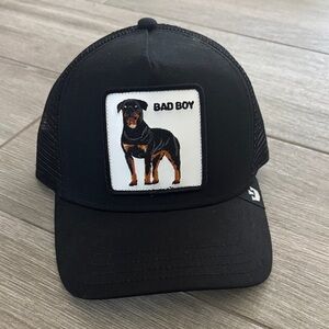 Goorin Bros Black 'Bad Boy' Dog Patch Cap